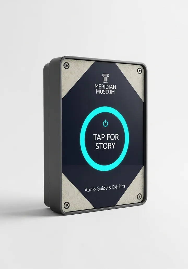 AXIS Port wrapped as a Meridian Museum tap-for-story exhibit reader