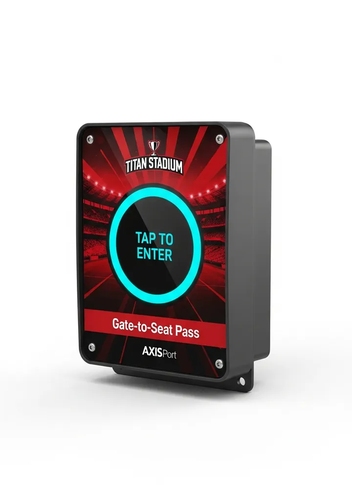 AXIS Port wrapped as a Titan Stadium gate-to-seat tap reader
